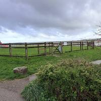 Turn right on to a path, with the Pirate Ship play park on your left.