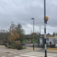 As the pathway opens up, cross over Parkview Avenue at the zebra crossing.