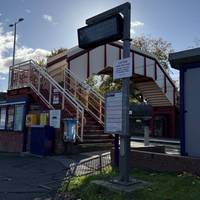 Exit the station from Platform 1.