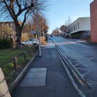 With your back to the Clinical Sciences building Turn left and follow the road