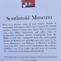 It is dedicated to the local and natural history of Southwold and the surrounding district.