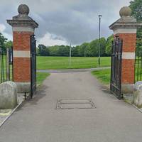 Walk through the War memorial gates and turn left