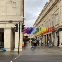 Turn right cross over Dorchester Road & onto the pedestrianised area of St Lawrence Street. Carry on ahead & turn slight left at the end.