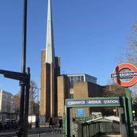We start this walk at Warwick Avenue tube station. Exit the station to the right and up the stairs. This is looking back at the exit.