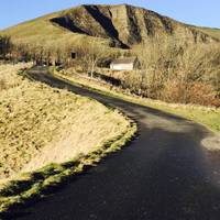 You will see Mam Tor rising up in front, with the landslide that gives the hill it's nickname "The Shivering Mountain" in full view.