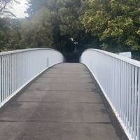 Continue along the overpass to Albert Park on the wide, flat bridge.