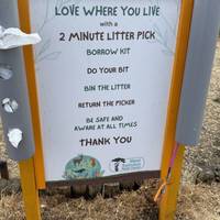 If you fancy doing a quick litter pick before your walk, the parish council have provided kit.