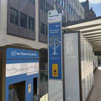 This linear walk at the Town hall stop on the West Midlands Metro on Paradise St (B3 3DQ). If you arrived by the metro, jump off the tram.
