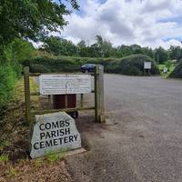 Free parking at Combs Church Cemetery