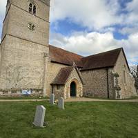 Then start the walk from St Nicholas Church.  Head east towards church drive and “The Street”