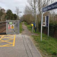 The walk starts from Ashurst New Forest station. There is a footpath on the east side of the tracks.