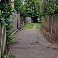 Walk down the hill again, almost to the bottom, but take the alleyway on your left just before the converted flats facing the main road.