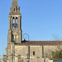 A glimpse of the 12th century village church on your left just after after the grocery store.