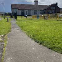 Start at Chalmers Church and walk towards Robert Smillie Primary School