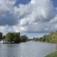 View up the river after the bend.