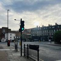 Look for the pedestrian crossing to make your way over Greenwich High Road.