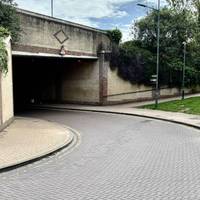 Turn right out of Erith Station and follow the access road under the bridge then on round to the left.