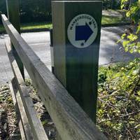 These trail markers will help to guide you around the trail.