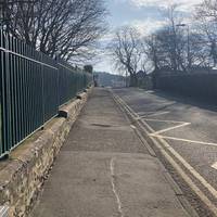 Carefully cross Kirk Road. It’s really important to stop, look and listen before crossing. Only cross when safe to do so.