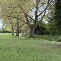 On the common you can get around either side along the grass.