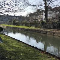 At the north end you can peer over the fence and see the New River which runs from Hertfordshire, 20 miles down to Stoke Newington.