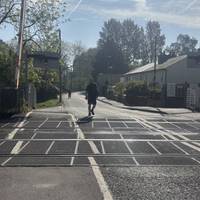 We start our walk over the train lines of Cheshunt, there is also a car park to the left if you are driving.