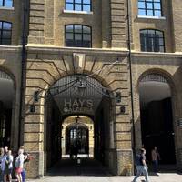 Leave London Bridge Station at the Tooley St. exit, cross the road and walk through Hay's Galleria until you reach the river.