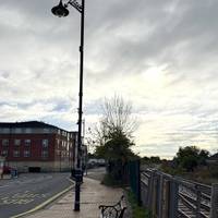 Then head straight on St. John’s Road with the train tracks to your right.