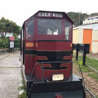 Luckily right next to where we parked was the miniature railway, this train was just leaving so we decided to follow along side the tracks.