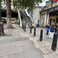 Leave Embankment station by the riverside exit and turn right along Embankment under the bridges.