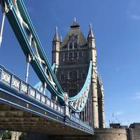 Start by walking underneath Tower Bridge on its southern side.