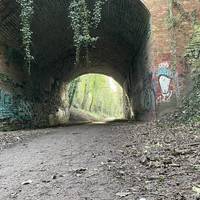 Continue under the Croft Road bridge