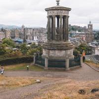 The top of Calton Hill is also home to the Dugald Stewart Monument, a famous Scottish philosopher, designed by William Henry Playfair