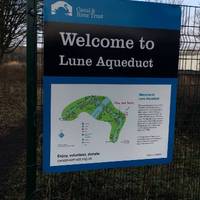 A walk around Lune Aqueduct. We parked on a car park next to McDonalds. The start of the trail is signposted with this sign. 