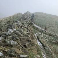 Not for the faint hearted steep stone steps, ice and mist... on a sunny clearer day the views are spectacular 