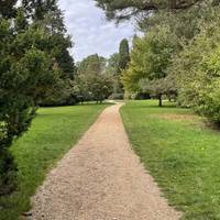 The path then veers left before heading straight on for a while. The path here is gravel.