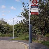 Join bus U9 at stop L by Uxbridge station. Leave it at Belfry Avenue in West Harefield. Follow the Loop sign down Park Lane.