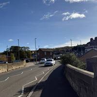 Turn left on the opposite side.