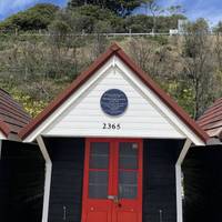 Follow the promenade and rows of colourful beach huts. One dates back to 1909 and is believed to be the UK’s first municipal beach hut.