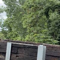 The first sign of the Crystal Palace High level railway is the compost heaps at the Horniman, constructed from old wooden railway sleepers