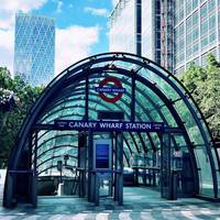 Head across Montgomery Square & admire the station architecture as you pass. Canary Wharf Station is the busiest Zone 2 Station on the Tube