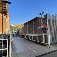 You'll see signs to follow to the Bristol & Bath Railway Path (BBRP). Head down the ramp towards a small car park.