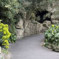 Walk up to the first turn.