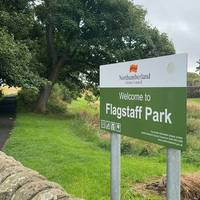 Starting at the barracks car park, turn left and walk through the gate and see the entrance to the park.