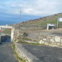 Past the lighthouse steps up the rocks