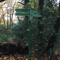 We reached this signpost and continued in the direction f Beckenham Place House. The path can be muddy so Wellington boots are advised.