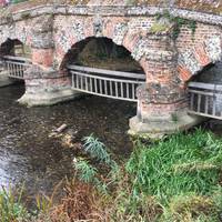 The River Darent meanders its way  northwards through the village. Any guesses why this was built?