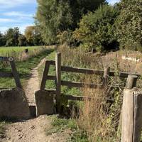 Continue with the river to your right into the passageway. The riverbed was completely dry in early autumn.