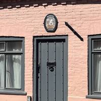 There are some very quaint cottages to admire along this road, including this one in Suffolk pink.