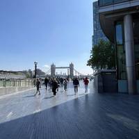 Head back to the river path and continue towards Tower Bridge.